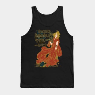 Simplified French Art Nouveau Advertising Poster, Spanish Maja Blesses Espagnols Tank Top